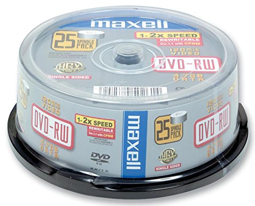 Maxell DVD-RW, 4.7GB, 25PK Spindle