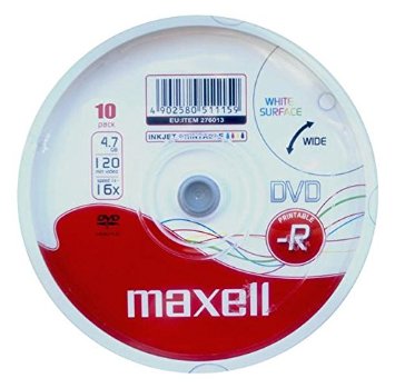 Maxell DVD-R Printable Spindle 10-Pack