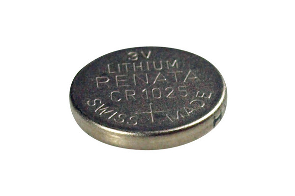 Renata Button Cell, Single Cell, Lithium Manganese Dioxide, 30 mAh, 3 V, 1025 Ba
