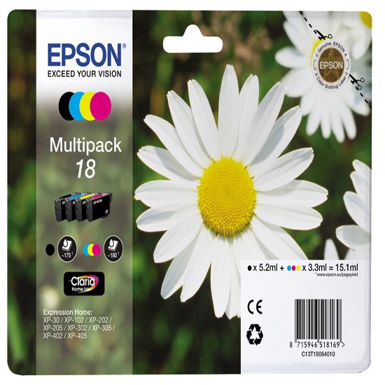 Epson T1801/2/3/4 Ink Cartridge Multipack