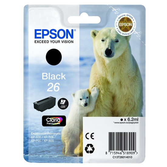 Epson T2601 Black Ink Cartridge