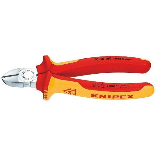 Knipex 180mm VDE Diagonal Cutters