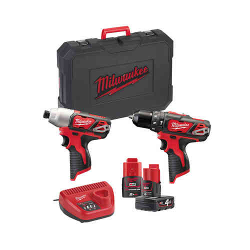Milwaukee Tool 12V Li-Ion Combi Drill and Impact Driver Kit