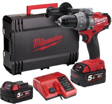 Milwaukee Tool M18 FUEL, 2X5.0AH 18V Combi Drill