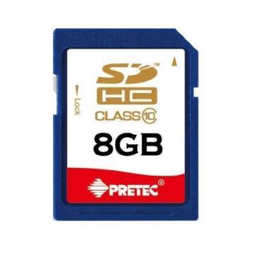 Pretec SDHC, Class 10, 8 GB Memory Card