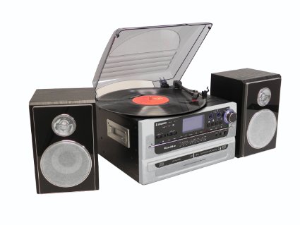 Steepletone Silver 5-in-1 Music System With BT & CD Burning