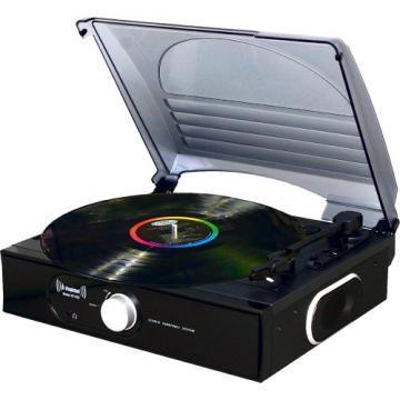 Steepletone Black Stereo Record Player