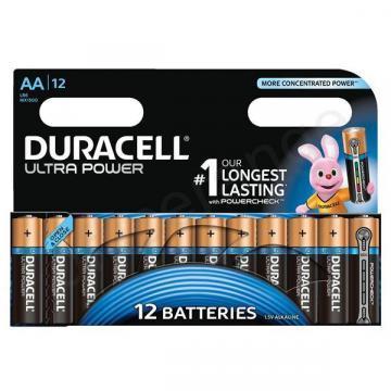Duracell Ultra Power With Duralock, Pack of 12, Alkaline, 1.5 V, AA