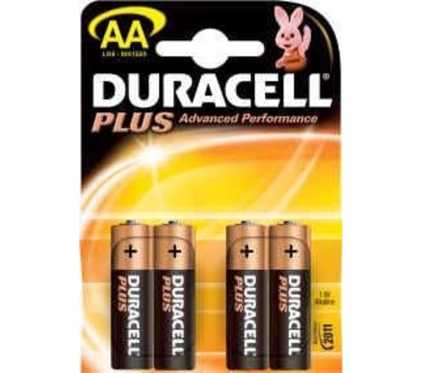 Duracell Plus Power with Duralock, Pack of 4, Alkaline, 1.5 V, AA