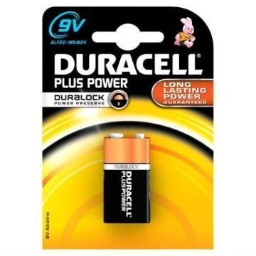 Duracell Plus Power with Duralock, Alkaline, 9 V, PP3