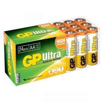 GP Ultra, Pack of 24, Alkaline, 1.5 V, AA Battery