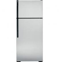 GE GTJ18CBESA 18.1 Cu Ft Refrigerator Right Hand Silver