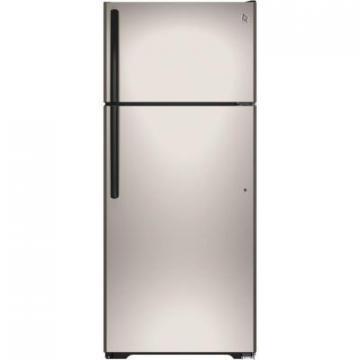 GE GTE18CCHSA Silver 18 Cubic Feet Top-Mount Refrigerator