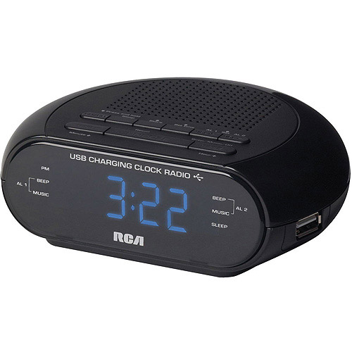 RCA USB Charging AM/FM Clock Radio