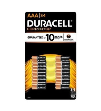 Duracell AAA Coppertop Alkaline Battery 34pk