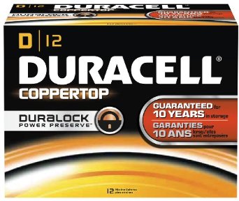 Duracell D Coppertop Alkaline Battery 12pk