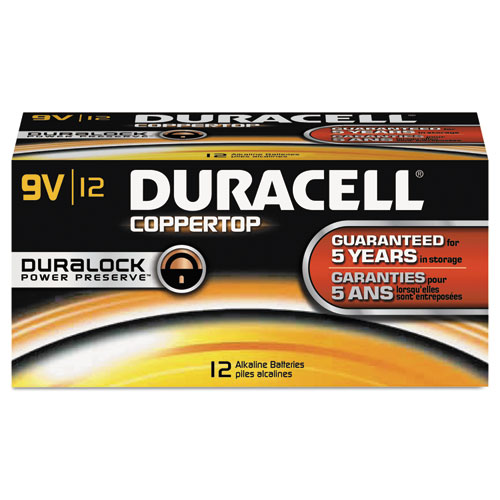 Duracell 9V Coppertop Alkaline Battery 12pk