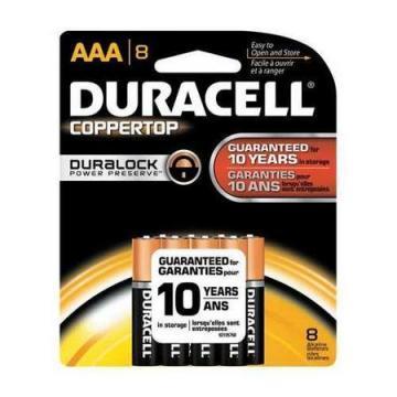 Duracell AAA Coppertop Alkaline Battery 8pk