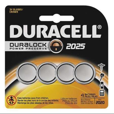 Duracell 2025 3V Lithium Battery 4pk