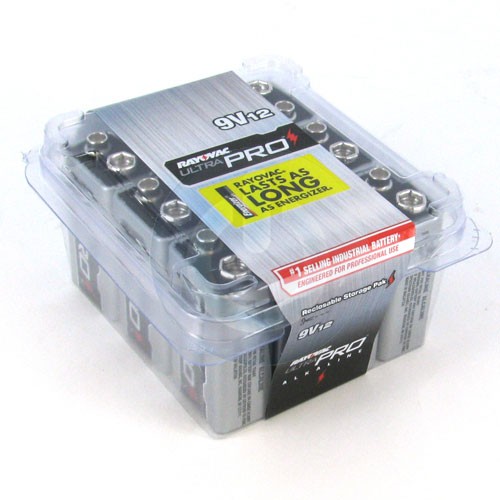 Rayovac 9V Pro Alkaline Battery 12 Per Package
