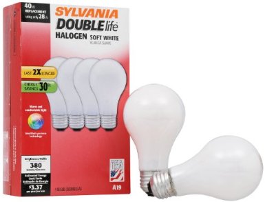 Sylvania Halogen A Bulb 28W A19 Soft White Pack of 48
