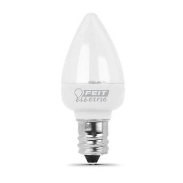 Feit LED Bulb 1W C7 (7W Equivalent) 3000K Candelabra Clear 2pk