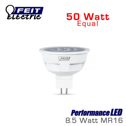 Feit LED Bulb 8.5W MR16 (50W Equivalent) 3000K GU5.3 Base Dimmable