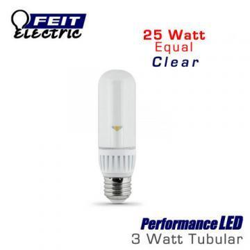 Feit LED Bulb 3W (25W Equivalent) T-10 Tubular Medium Base