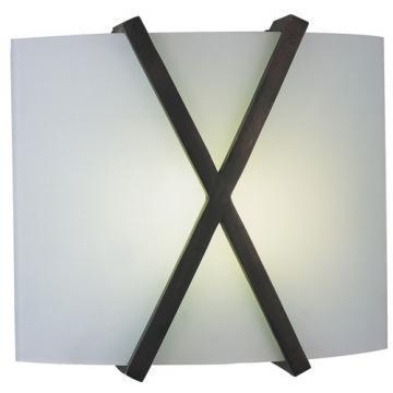 AFX Lighting 2-Light 26W Fluorescent Wall Oil-Rubbed Bronze Opal White Glass