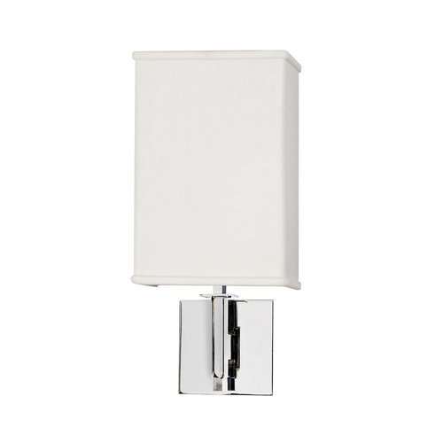 AFX Lighting 1-Light 13W Fluorescent Wall Sconce Polished Chrome Linen Shade
