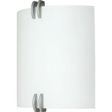 AFX Lighting 2-Light 26W Fluorescent Wall Sconce Brushed Nickel Opal Glass