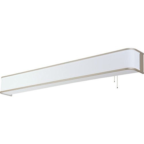 AFX Lighting LED 3' Ideal Overbed Light, White Housing, Brushed Nickel