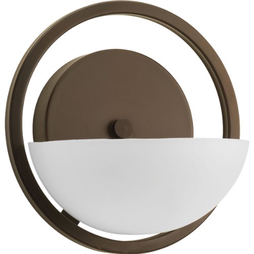 Thomas Lighting TN0005715 1-Light Wall Sconce Oiled Bronze Etched White Glass