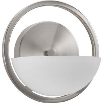 Thomas Lighting TN0005217 1-Light Wall Sconce Brushed Nickel Etched White Glass