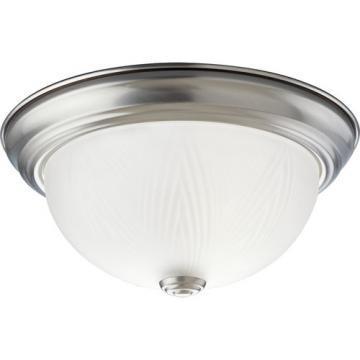 Thomas Lighting 2-Light Ceiling Fixture Brushed Nickel Etched Alabaster Glass