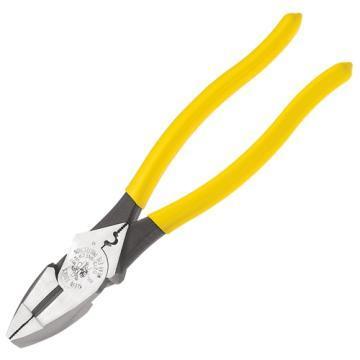 Klein 9'' High-Leverage Side-Cutting Heavy-Duty Connector Crimping Pliers