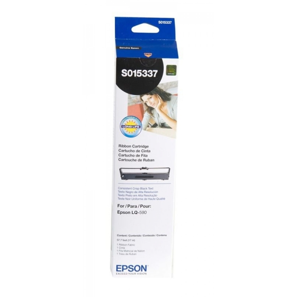 Epson S015337 Black Ribbon Cartridge