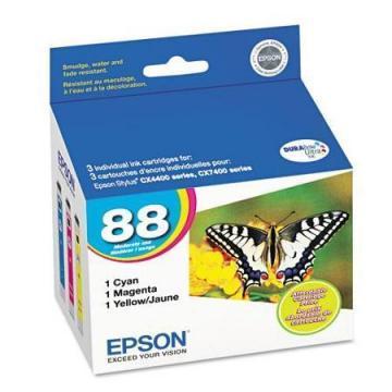 Epson 88 Color C/M/Y Ink Cartridges 3-Pack