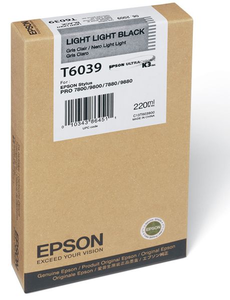 Epson UltraChrome K3 Light Light Black Ink Cartridge