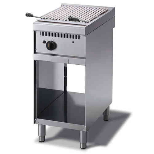 Giga Emme 7 M7PL1G Gas lava-stone grill on open cabinet