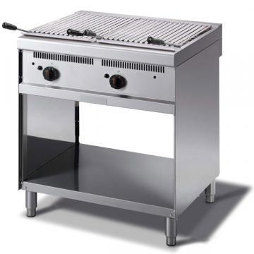 Giga Emme 7 M7PL2G Gas lava-stone grill on open cabinet