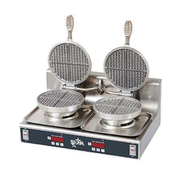 Star 7" Diameter Traditional Double Waffle Baker