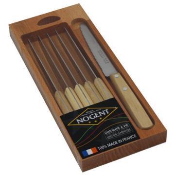 Nogent Gift box 6 Table Knives Classic Natural wood