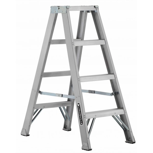 Louisville Type IA 4 ft Aluminum Twin Front Step Ladder