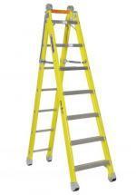 Louisville Type IAA 7 ft Fiberglass Step to Straight Multipurpose Ladder