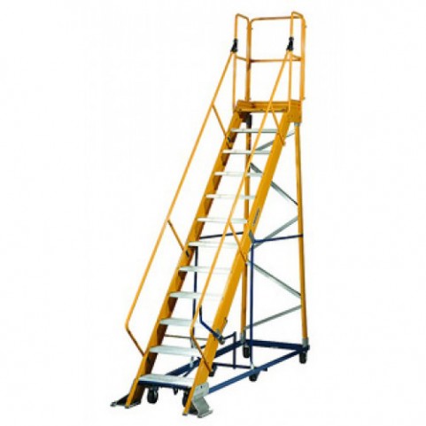 Louisville Type IA 12 ft Fiberglass Platform Warehouse Ladder