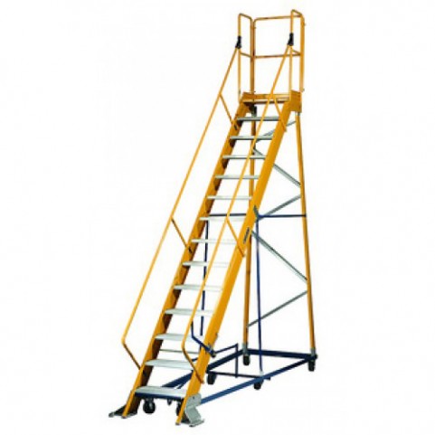 Louisville Type IA 14 ft Fiberglass Platform Warehouse Ladder