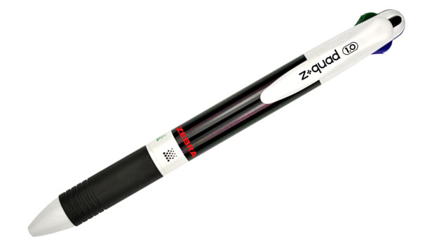 Zebra Z-Grip Z-Quad Ballpoint Retractable 4-in-1 Pen