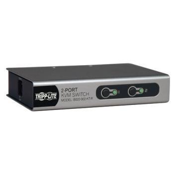 Tripp Lite 2-Port Desktop KVM Switch w/ 2 KVM Cable Kits