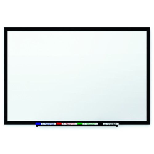 Quartet Standard Magnetic Whiteboard, Black Aluminum Frame